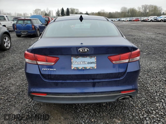 2017 Kia Optima LX with VIN 5XXGT4L33HG130237, listed as a Copart auction lot 51127305 with 76,944 mi miles and Salvage Title. Bid and sale history available at carsss.com. Image 6.