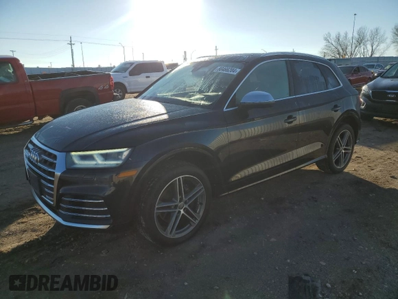 2019 Audi SQ5 Premium Plus with VIN WA1B4AFY5K2001775, listed as a Copart auction lot 80466204 with 120,337 mi miles and Salvage Title. Bid and sale history available at DreamBid. Image 1.