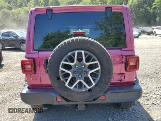 2024 Jeep Wrangler Sahara with VIN 1C4PJXEG8RW336631, listed as a Copart auction lot 62526235 with Not provided miles and Salvage title. Bid and sale history available at DreamBid. Image 6.