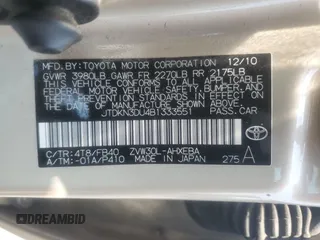 2011 Toyota Prius I with VIN JTDKN3DU4B1333551, listed as a Copart auction lot 60990605 with 142,414 mi miles and Clean title. Bid and sale history available at DreamBid. Image 12.