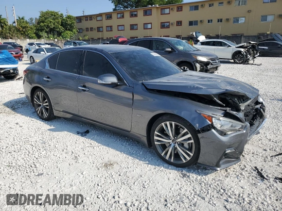 2019 Infiniti Q50 Luxe z VIN JN1EV7AP7KM519508, wystawiony jako Copart lot #53206555 z przebiegiem 88 415 mil mil oraz Nie do naprawy • Non repairable. Historia ofert i sprzedaży dostępna na DreamBid. Obrazek 4.