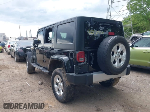 2013 Jeep Wrangler Unlimited Sahara with VIN 1C4BJWEG2DL549864, listed as a IAAI auction lot 42250556 with 231,018 mi miles and . Bid and sale history available at DreamBid. Image 3.