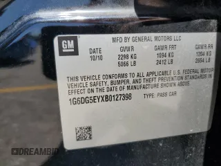 2011 Cadillac CTS Luxury with VIN 1G6DG5EYXB0127398, listed as a Copart auction lot 56472925 with 148,633 mi miles and Salvage title. Bid and sale history available at DreamBid. Image 13.
