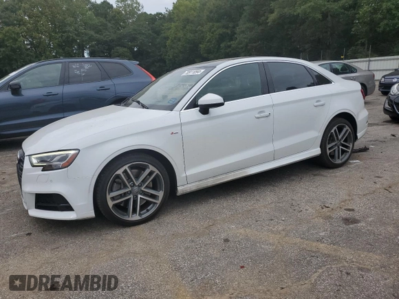 2019 Audi A3 Sedan S line Premium Plus with VIN WAUJEHFF6KA110898, listed as a Copart auction lot 70911094 with 43,410 mi miles and Salvage Title. Bid and sale history available at carsss.com. Image 1.