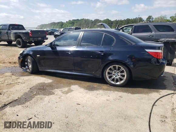 2010 BMW 5 Series 528i with VIN WBANU5C56AC364807, listed as a Copart auction lot 52123605 with 108,557 mi miles and Salvage Title. Bid and sale history available at carsss.com. Image 2.