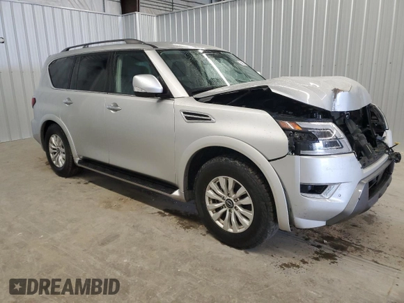 2023 Nissan Armada SV with VIN JN8AY2AD8P9690973, listed as a Copart auction lot 41570965 with 41,414 mi miles and Salvage title. Bid and sale history available at DreamBid. Image 4.