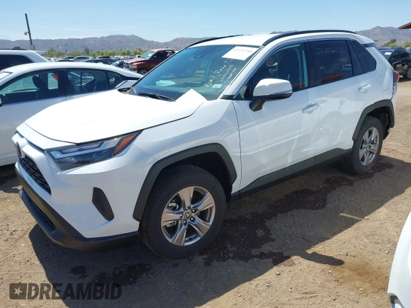 2025 Toyota RAV4 XLE with VIN 2T3W1RFV8SW374059, listed as a IAAI auction lot 42121740 with 7,228 mi miles. Bid and sale history available at carsss.com. Image 2.