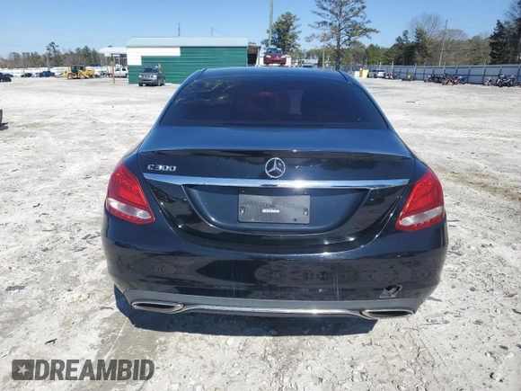 2017 Mercedes-Benz C C 300 with VIN 55SWF4JB4HU179753, listed as a Copart auction lot 47356035 with 93,124 mi miles and Salvage Title. Bid and sale history available at carsss.com. Image 6.