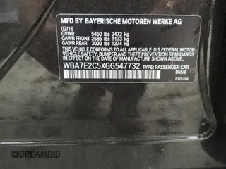 2016 BMW 7 Series 740i z VIN WBA7E2C5XGG547732, wystawiony jako Copart lot #53868025 z przebiegiem 72 838 mil mil oraz Szkoda całkowita • Salvage title. Historia ofert i sprzedaży dostępna na DreamBid. Obrazek 13.