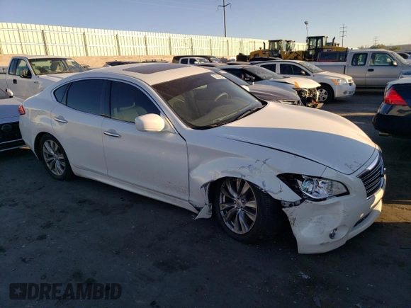 2012 Infiniti M37 with VIN JN1BY1AR4CM391352, listed as a Copart auction lot 75222834 with 160,035 mi miles and Salvage Title. Bid and sale history available at carsss.com. Image 4.