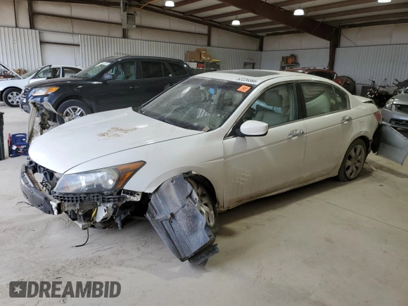 2010 Honda Accord Sdn EX-L with VIN 1HGCP3F86AA026445, listed as a Copart auction lot 52226385 with 184,004 mi miles and Salvage Title. Bid and sale history available at carsss.com. Image 1.