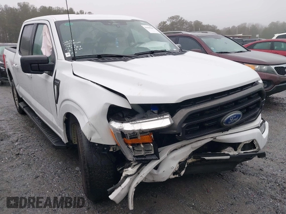 2023 Ford F-150 XL with VIN 1FTFW1E56PFA90555, listed as a IAAI auction lot 41539367 with 53,905 mi miles. Bid and sale history available at carsss.com. Image 1.