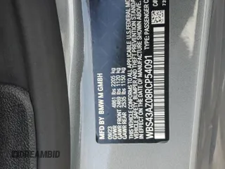 2024 BMW M4 Competition xDrive with VIN WBS43AZ08RCP54091, listed as a Copart auction lot 56533404 with 0 mi miles and Salvage Title. Bid and sale history available at carsss.com. Image 14.