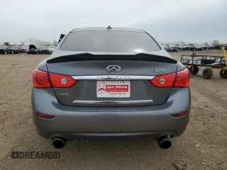 2017 Infiniti Q50 Premium with VIN JN1EV7AR9HM834868, listed as a Copart auction lot 54975165 with 109,746 mi miles and Salvage title. Bid and sale history available at DreamBid. Image 6.