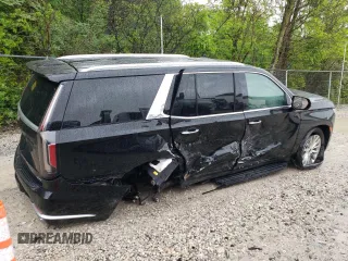 2021 Cadillac Escalade Premium Luxury with VIN 1GYS4BKL8MR446084, listed as a Copart auction lot 58173625 with 120,422 mi miles and Salvage title. Bid and sale history available at DreamBid. Image 3.