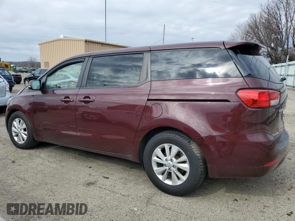 2017 Kia Sedona LX with VIN KNDMB5C16H6226582, listed as a Copart auction lot 47476845 with 163,479 mi miles and Salvage Title. Bid and sale history available at carsss.com. Image 2.