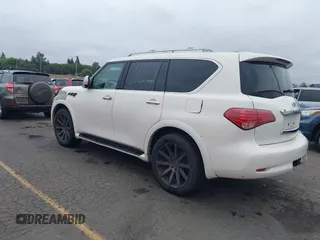 2011 Infiniti QX56 7-passenger with VIN JN8AZ2NF6B9503120, listed as a IAAI auction lot 40366429 with 197,571 mi miles and . Bid and sale history available at DreamBid. Image 3.
