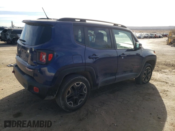2016 Jeep Renegade Trailhawk with VIN ZACCJBCT3GPD31008, listed as a Copart auction lot 48907925 with 95,155 mi miles and Salvage title. Bid and sale history available at DreamBid. Image 3.