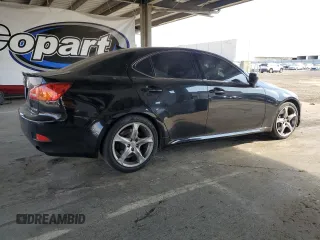 2007 Lexus IS 350 with VIN JTHBE262372012011, listed as a Copart auction lot 63814275 with 133,177 mi miles and Salvage title. Bid and sale history available at DreamBid. Image 3.