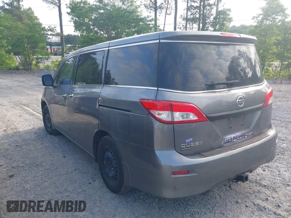 2015 Nissan Quest SV with VIN JN8AE2KP2F9127935, listed as a IAAI auction lot 42139603 with 150,041 mi miles. Bid and sale history available at carsss.com. Image 3.