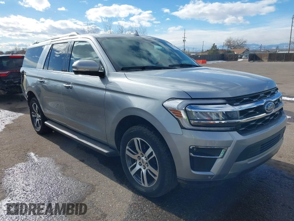 2024 Ford Expedition Max Limited with VIN 1FMJK2A82REA45595, listed as a IAAI auction lot 41425297 with 27,477 mi miles and . Bid and sale history available at DreamBid. Image 1.