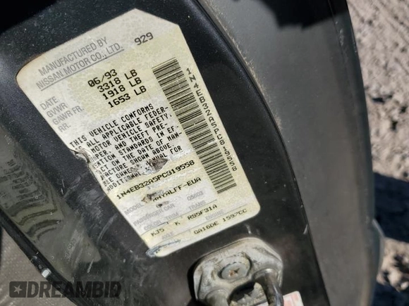 1993 Nissan Sentra E с VIN 1N4EB32A5PC819558, выставлен на аукционе Copart как лот 76899244 с пробегом 256 349 миль миль и Списание • Salvage title. История ставок и продаж доступна на DreamBid. Изображение 12.