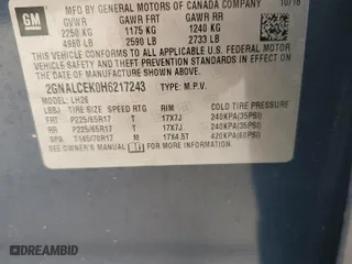 2017 Chevrolet Equinox LT with VIN 2GNALCEK0H6217243, listed as a Copart auction lot 47448685 with 0 mi miles and Salvage Title. Bid and sale history available at carsss.com. Image 14.