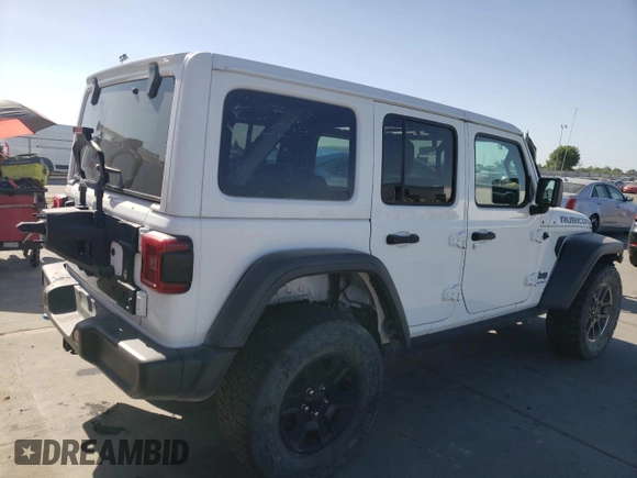 2023 Jeep Wrangler Rubicon 20th Anniversary with VIN 1C4JJXR63PW538877, listed as a Copart auction lot 57635015 with 25,924 mi miles and Salvage title. Bid and sale history available at DreamBid. Image 3.