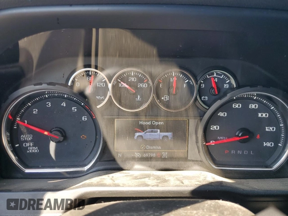 2021 Chevrolet Silverado 1500 LT with VIN 1GCUYDET8MZ418277, listed as a Copart auction lot 77741544 with 69,798 mi miles and Salvage Title. Bid and sale history available at carsss.com. Image 9.
