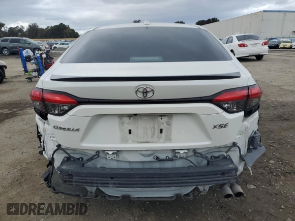 2020 Toyota Corolla XSE with VIN 5YFT4RCE5LP036709, listed as a Copart auction lot 43802805 with 125,654 mi miles and Clean Title. Bid and sale history available at carsss.com. Image 6.