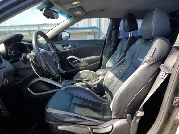 2015 Hyundai Veloster Turbo with VIN KMHTC6AE7FU221433, listed as a Copart auction lot 51491405 with 108,801 mi miles and Salvage Title. Bid and sale history available at carsss.com. Image 7.