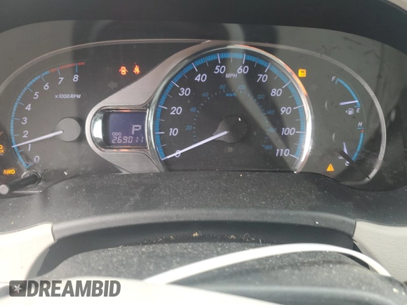 2013 Toyota Sienna XLE with VIN 5TDDK3DC8DS050410, listed as a Copart auction lot 55263125 with 269,011 mi miles and Clean Title. Bid and sale history available at DreamBid. Image 9.