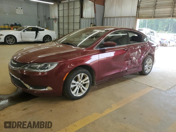 2015 Chrysler 200 Limited with VIN 1C3CCCAB6FN598374, listed as a Copart auction lot 62074205 with 194,611 mi miles and Salvage title. Bid and sale history available at DreamBid. Image 1.