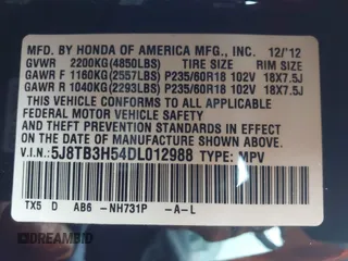 2013 Acura RDX Technology with VIN 5J8TB3H54DL012988, listed as a IAAI auction lot 41921745 with 150,234 mi miles and . Bid and sale history available at carsss.com. Image 9.