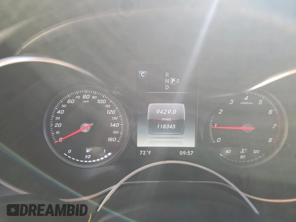 2015 Mercedes-Benz C 300 Luxury with VIN 55SWF4KBXFU010770, listed as a Copart auction lot 49498305 with 118,345 mi miles and Salvage Title. Bid and sale history available at carsss.com. Image 9.
