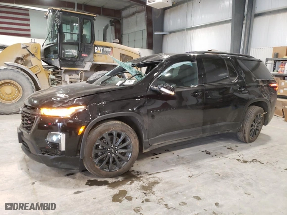 2023 Chevrolet Traverse RS with VIN 1GNEVJKW0PJ244581, listed as a Copart auction lot 43547155 with 28,592 mi miles and Salvage Title. Bid and sale history available at carsss.com. Image 1.