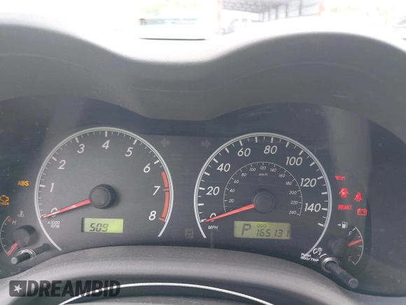 2009 Toyota Corolla with VIN 1NXBU40E09Z126070, listed as a IAAI auction lot 42196014 with 165,131 mi miles and . Bid and sale history available at DreamBid. Image 7.