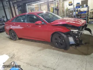 2021 Hyundai Elantra SEL with VIN 5NPLS4AG5MH004595, listed as a Copart auction lot 46096555 with 28,124 mi miles and Salvage Title. Bid and sale history available at carsss.com. Image 4.