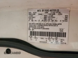 2007 Ford Explorer Limited with VIN 1FMEU65877UB04950, listed as a Copart auction lot 49325205 with 173,857 mi miles and Salvage title. Bid and sale history available at DreamBid. Image 15.