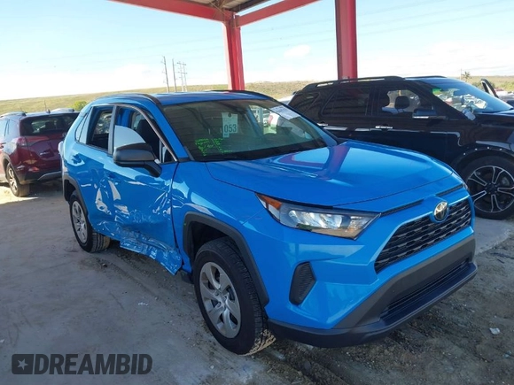 2020 Toyota RAV4 LE with VIN 2T3H1RFV4LC050232, listed as a IAAI auction lot 41665221 with 54,172 mi miles. Bid and sale history available at carsss.com. Image 1.