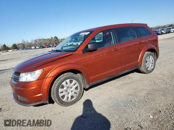 2014 Dodge Journey American Value Pkg with VIN 3C4PDCAB2ET152828, listed as a Copart auction lot 46165675 with 231,617 mi miles and Salvage Title. Bid and sale history available at carsss.com. Image 1.