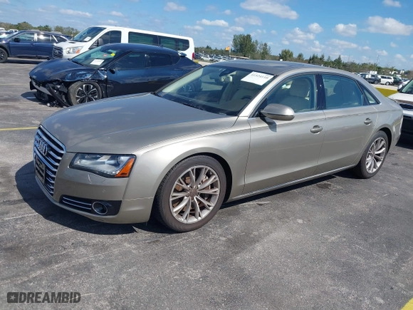 2012 Audi A8 L with VIN WAURVAFD0CN001646, listed as a IAAI auction lot 41524110 with 105,187 mi miles. Bid and sale history available at carsss.com. Image 17.
