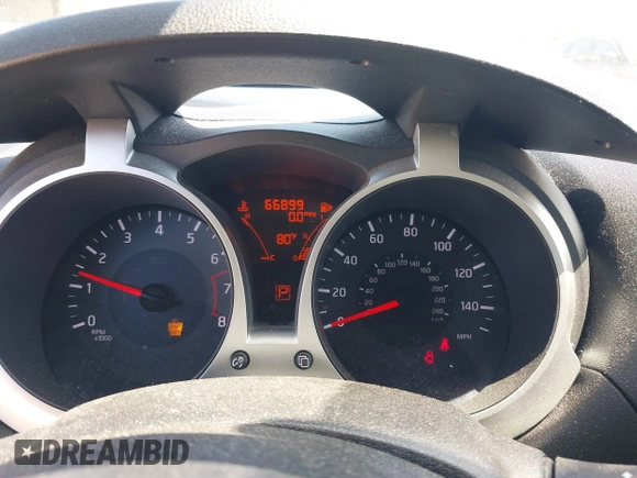 2014 Nissan Juke SL with VIN JN8AF5MV7ET483065, listed as a IAAI auction lot 42076991 with 66,899 mi miles. Bid and sale history available at carsss.com. Image 7.