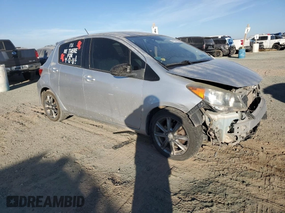 2013 Toyota Yaris L with VIN JTDKTUD39DD561100, listed as a Copart auction lot 41527595 with 123,119 mi miles and Salvage Title. Bid and sale history available at DreamBid. Image 4.