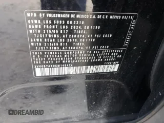 2019 Volkswagen Tiguan S z VIN 3VV0B7AX0KM145474, wystawiony jako Copart lot #56061755 z przebiegiem 71 101 mil mil oraz Szkoda całkowita • Salvage title. Historia ofert i sprzedaży dostępna na DreamBid. Obrazek 14.