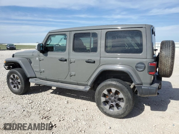 2020 Jeep Wrangler Unlimited Sahara with VIN 1C4HJXEM1LW325049, listed as a Copart auction lot 48429215 with 53,186 mi miles and Salvage Title. Bid and sale history available at carsss.com. Image 2.