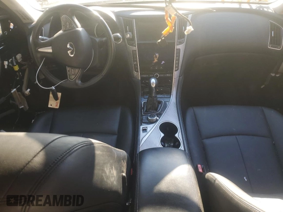 2017 Infiniti Q50 2.0t Sport with VIN JN1CV7ARXHM682154, listed as a Copart auction lot 79536634 with 0 mi miles and Salvage Title. Bid and sale history available at carsss.com. Image 8.