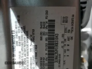 2014 Lincoln MKZ z VIN 3LN6L2G91ER831043, wystawiony jako Copart lot #63109715 z przebiegiem Nie podano mil oraz Szkoda całkowita • Salvage title. Historia ofert i sprzedaży dostępna na DreamBid. Obrazek 13.