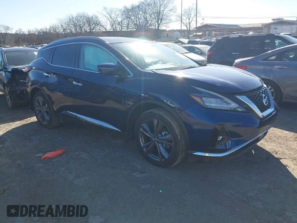 2020 Nissan Murano Platinum z VIN 5N1AZ2DS7LN142494, wystawiony jako IAAI lot #41747873 z przebiegiem 36 520 mil mil oraz . Historia ofert i sprzedaży dostępna na DreamBid. Obrazek 1.