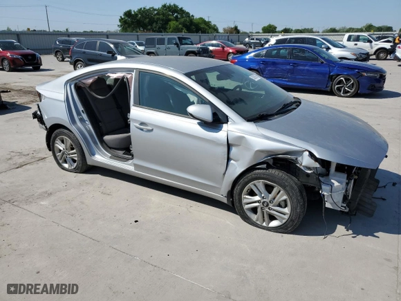 2020 Hyundai Elantra Value Edition with VIN KMHD84LFXLU056571, listed as a Copart auction lot 53088595 with 0 mi miles and Salvage Title. Bid and sale history available at carsss.com. Image 4.